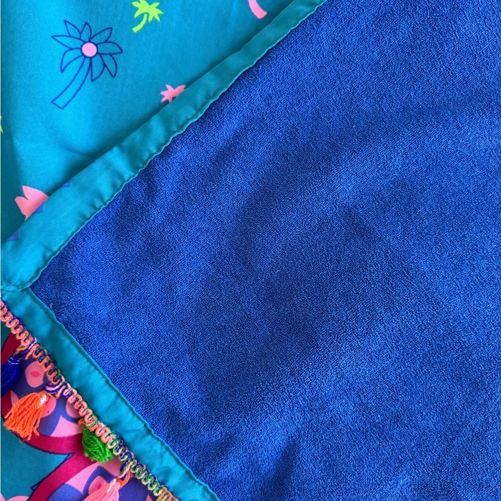 Flamingo Beach Towel with Tassels